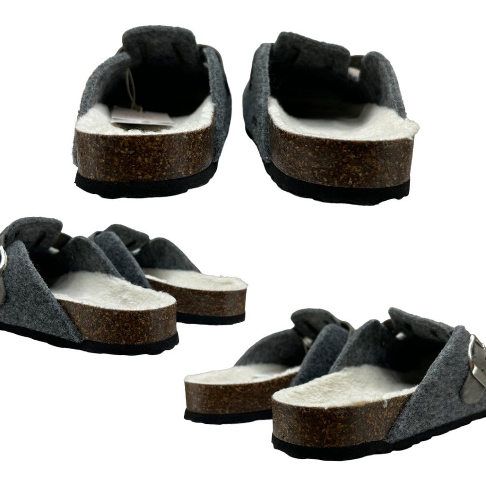 Bio-Gold Felt Slip-On Faux Fur Mules‎ Clogs Slipper Shoes NWT (11) - Picture 11 of 16